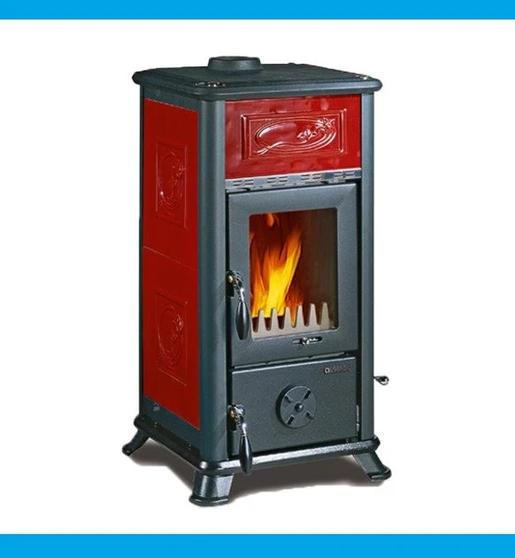 Stufa Legna Ghisa La Nordica Extraflame Mod. Dorella L8 X 6,8 Kw Bordeaux