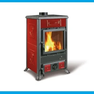 Stufa Legna Ghisa La Nordica Extraflame Mod. Rossella R1 8,8 Kw Bordeaux Cod. 37284