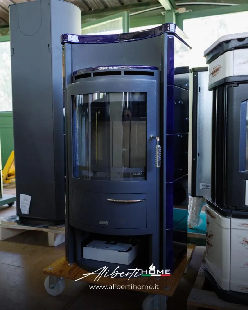 Stufa legna Hark 17 ceramica blu