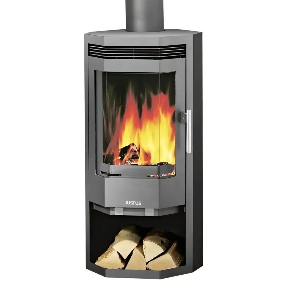 Stufa legna Justus Usedom 5 Acciaio grigio ghisa
