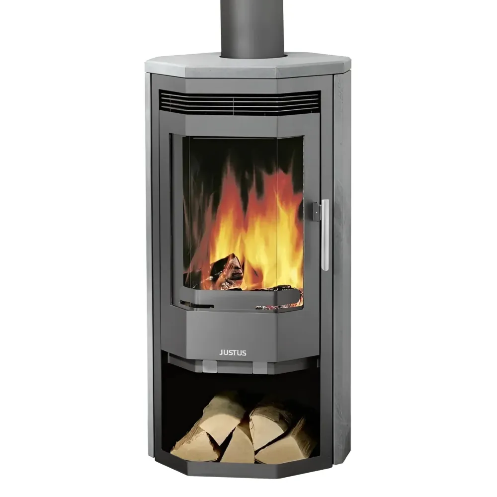 Stufa legna Justus Usedom 5 grigio ghisa/steatite