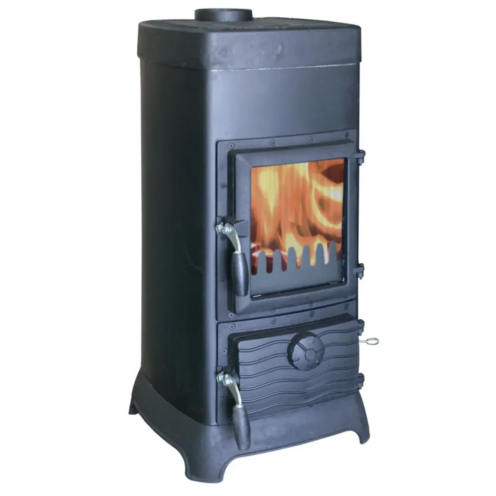 Stufa legna "Kalorosa" 7 kW ghisa brucia tutto h 88 cm