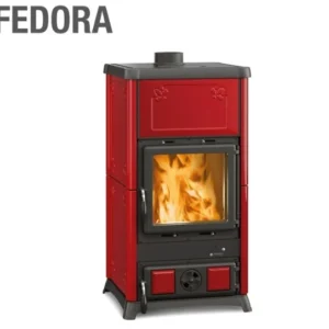 Stufa Legna La Nordica Extraflame Modello Fedora 8,3 Kw Colore Bordeaux