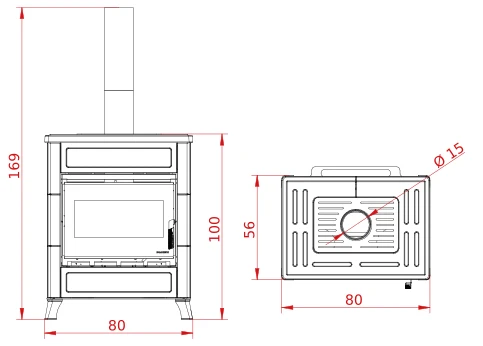 Stufa legna PALAZZETTI Mod. ELSA New 10 Kw