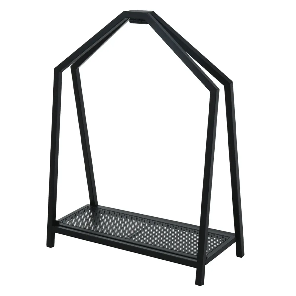 Supporto metallo porta legna per conservazione legna da ardere h 78 cm