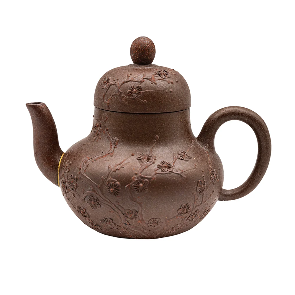Teiera Yixing cotta legna "Giardino di Crisantemi" # 95017, 100 ml