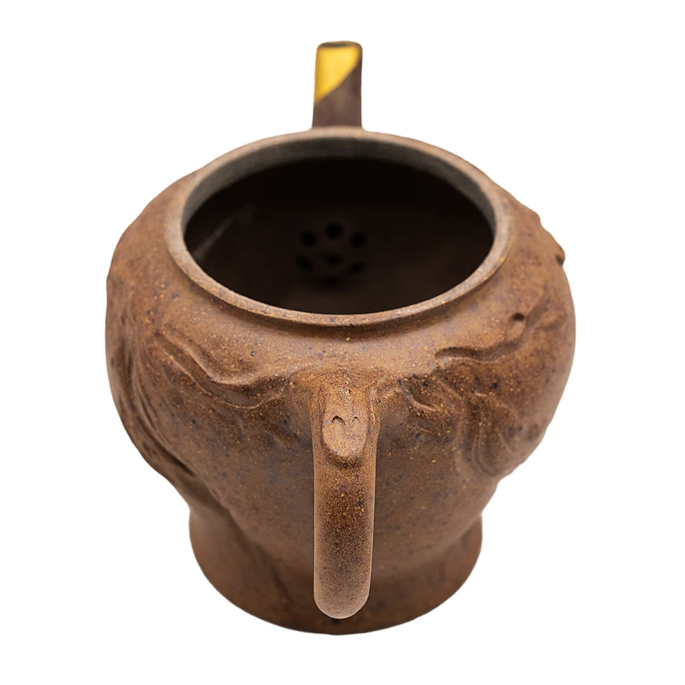 Teiera Yixing legna con coperchio loto e Kintsugi dorato n. 95078, 145 ml