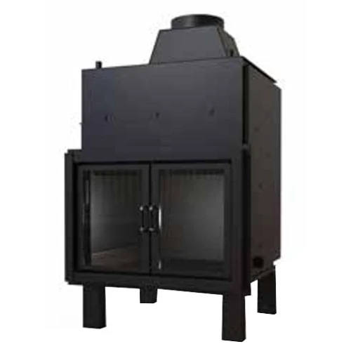 Termocamino Legna CTM Basic Eco S1 30 kW per Produzione ACS con Scambiatore Full Link e Chiusura Antine