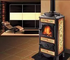 Termostufa legna CASTELMONTE Mod. TERMO HELIOS CERAMICA LM 15Kw