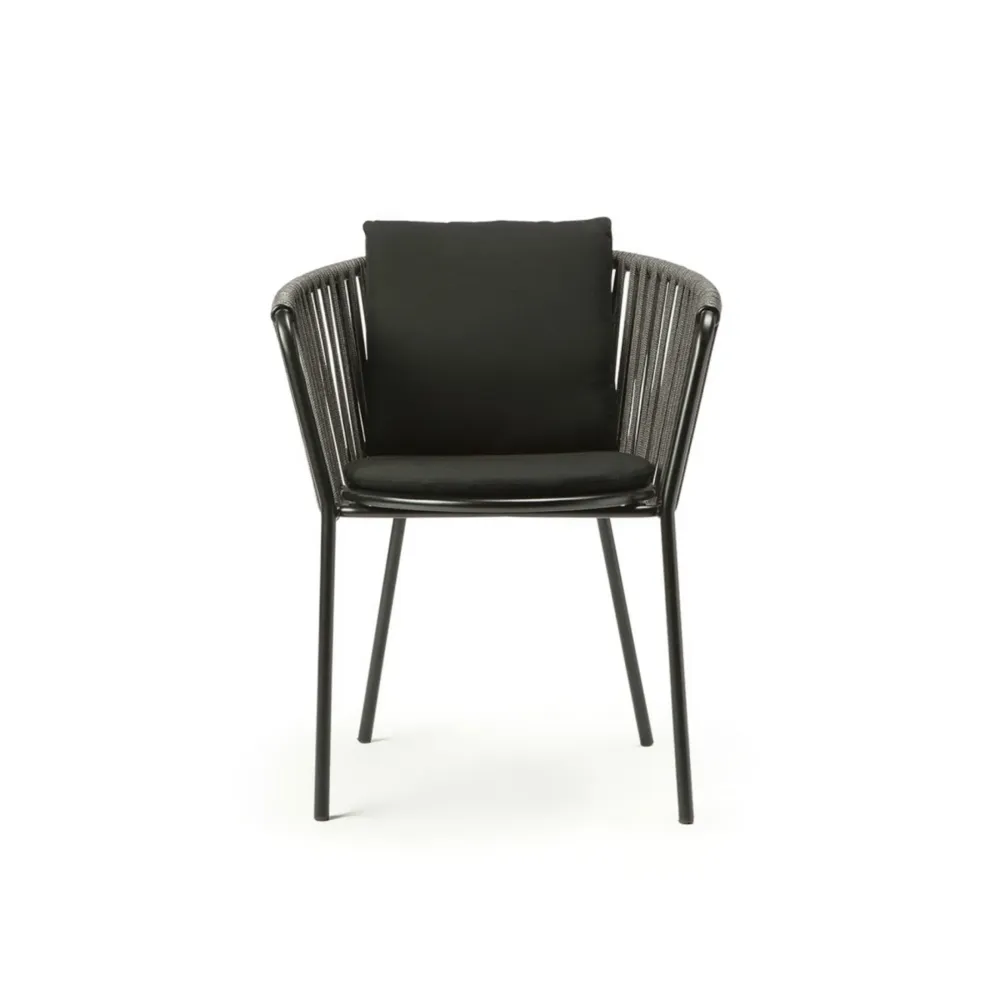 Copertura con Elastico Set di sedie acciaio inox e corda "Daisy Rope" da giardino cm 62x50 80h