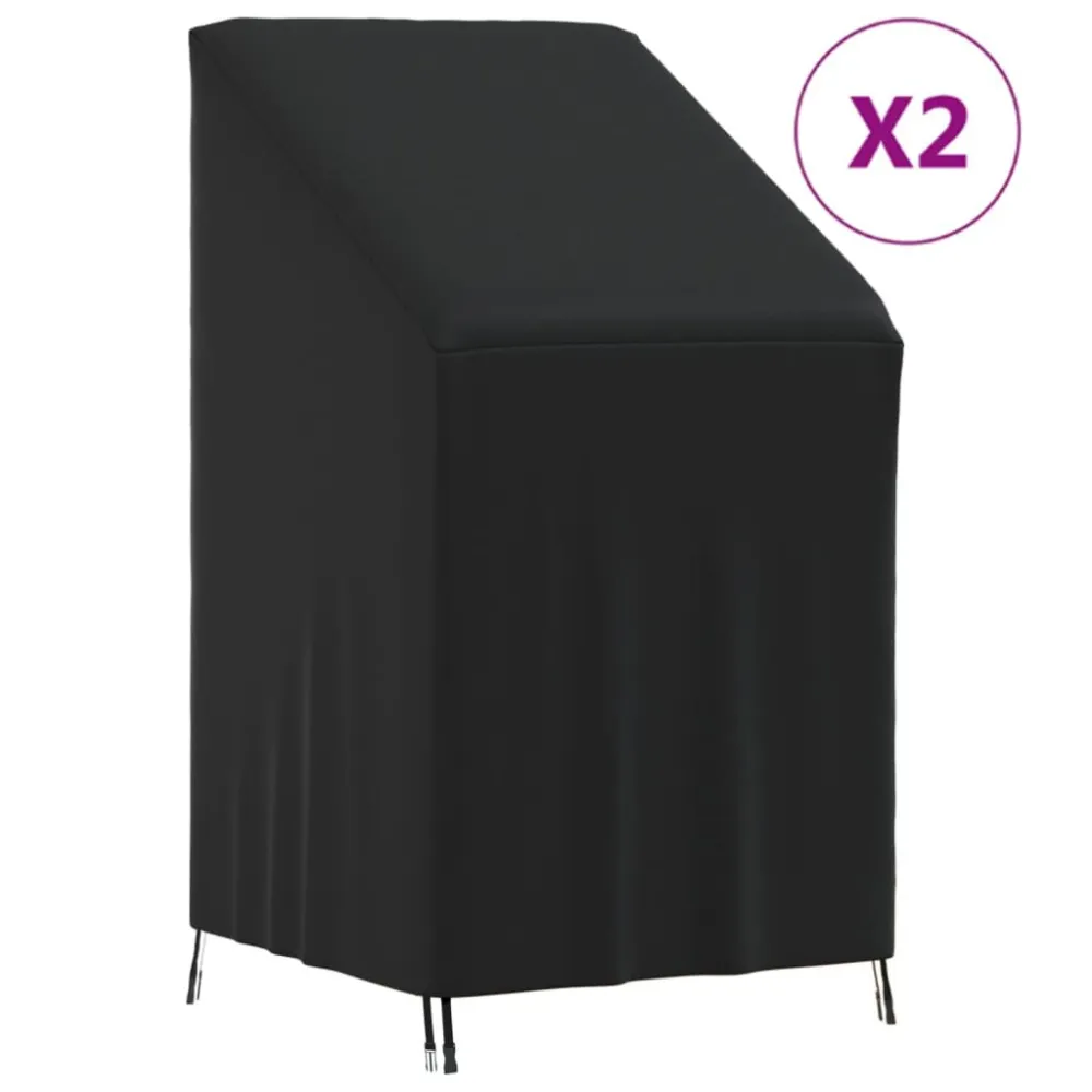 Coperture per Sedia da Giardino 2pz 70x70x85/125 cm 420D Oxford per Tutte le Stagioni