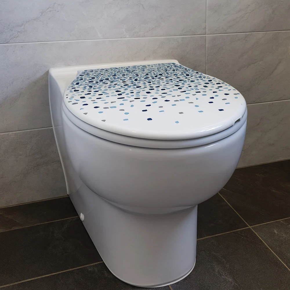 Copriwater plastica resistente stampa con mosaico tavoletta water
