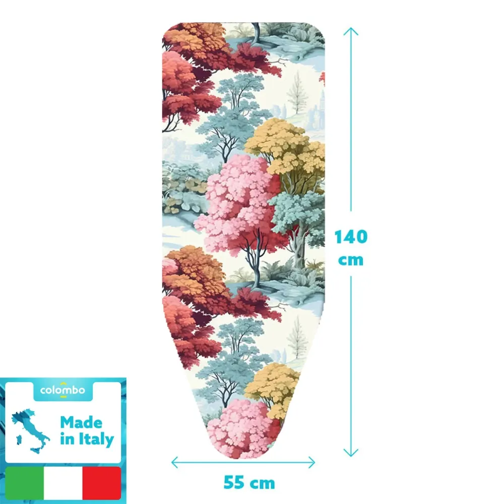 Colombo Autumn Vibes - Copriasse da stiro, 140x55 cm, 2 strati, Cotone 100% e mollettone, Made Italy, Resistente al calore...