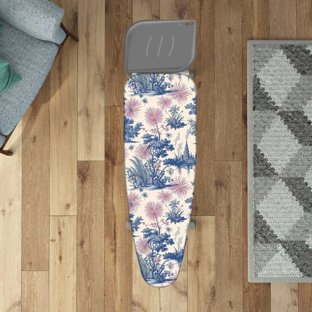 Colombo Spring Blossom - Copriasse da stiro, 140x55 cm, 2 strati, Cotone 100% e mollettone, Made Italy, Resistente al calo...