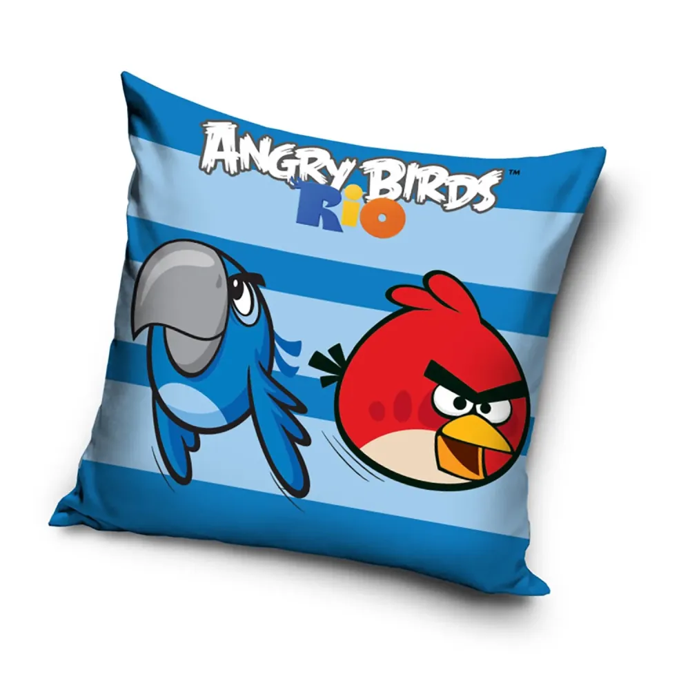 Federa copri cuscino microfibra stampata ufficiale Angry Birds 40x40 cm 4376