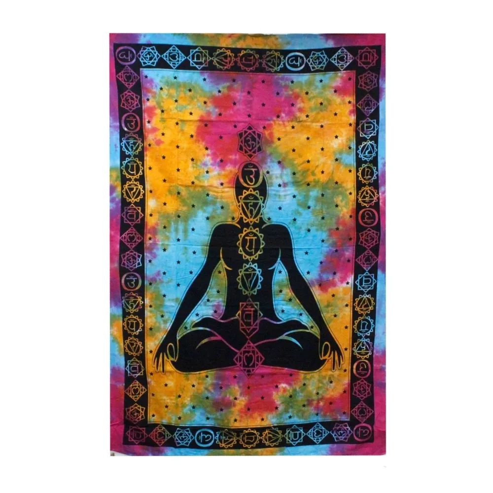 Copriletto Doppio Cotone Tappeto da Parete Chakra Buddha