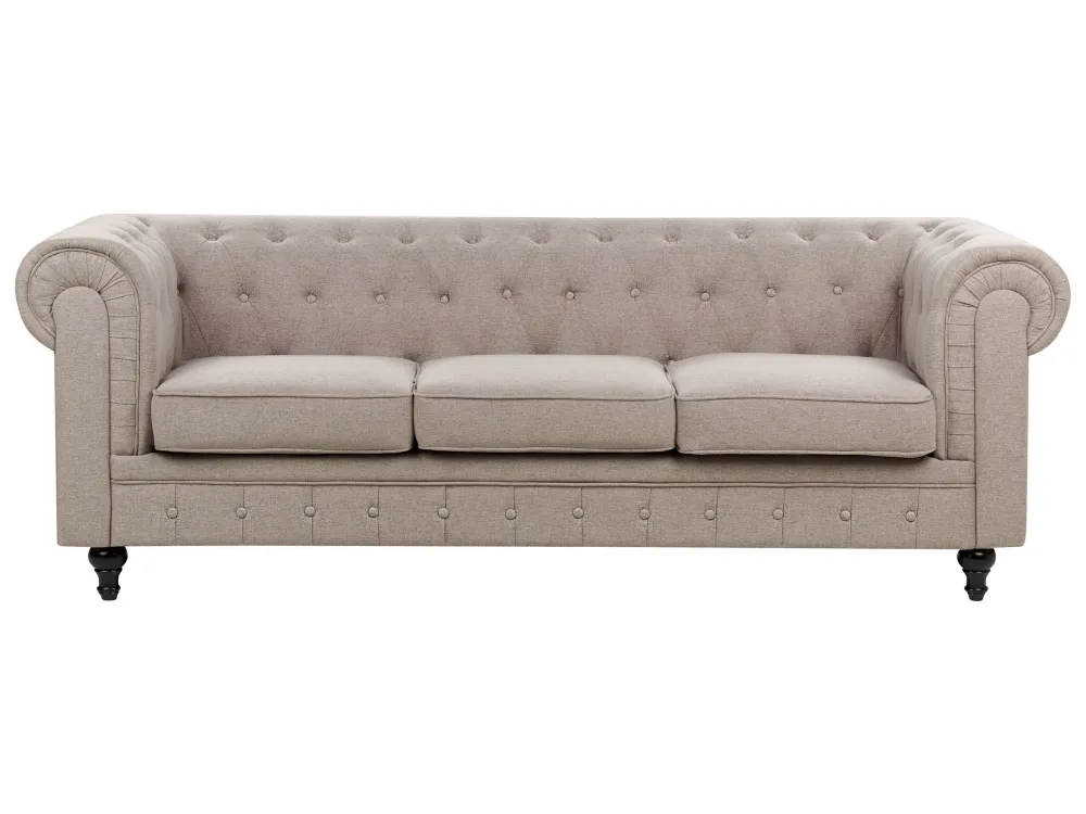 Copertura Protettiva 3 Seater Fabric Sofa Taupe CHESTERFIELD