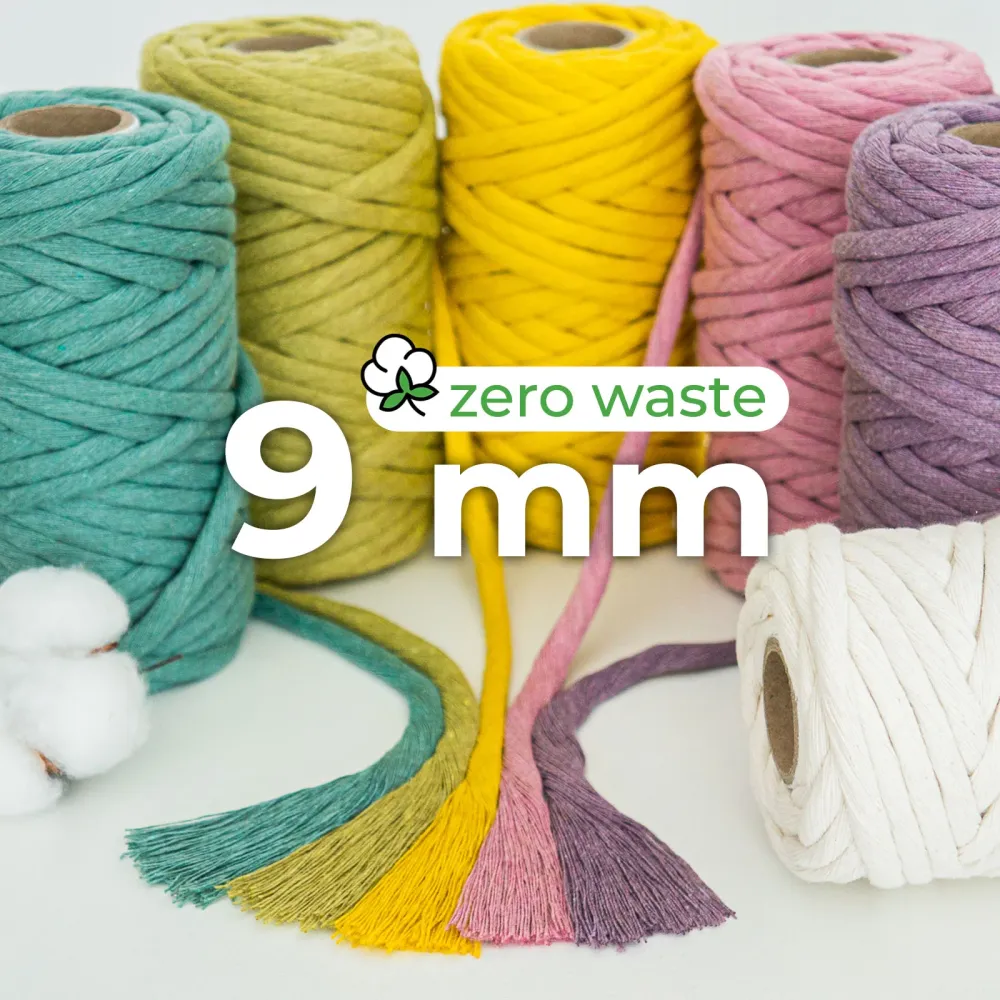 Corda pettinata (Ordito) / 9mm / 25m / Cotone Zero Waste