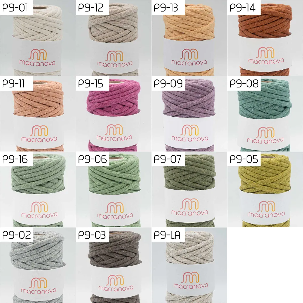 Corda pettinata (Ordito) / 9mm / 25m / Cotone Zero Waste