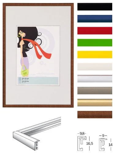 Walther New Lifestyle, Cornice Plastica, Nero, 20 x 30 cm 20 x 30 cm, Nero