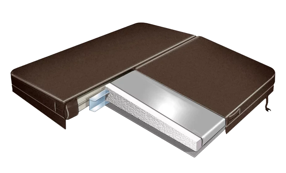 Copertura per spa da bagno su misura da 380 500 cm - 2 parti