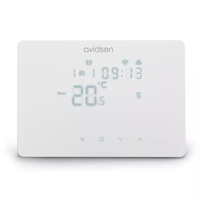CRONOTERMOSTATO SMART WIFI TOUCH DA PARETE AVIDSEN BIANCO 230V