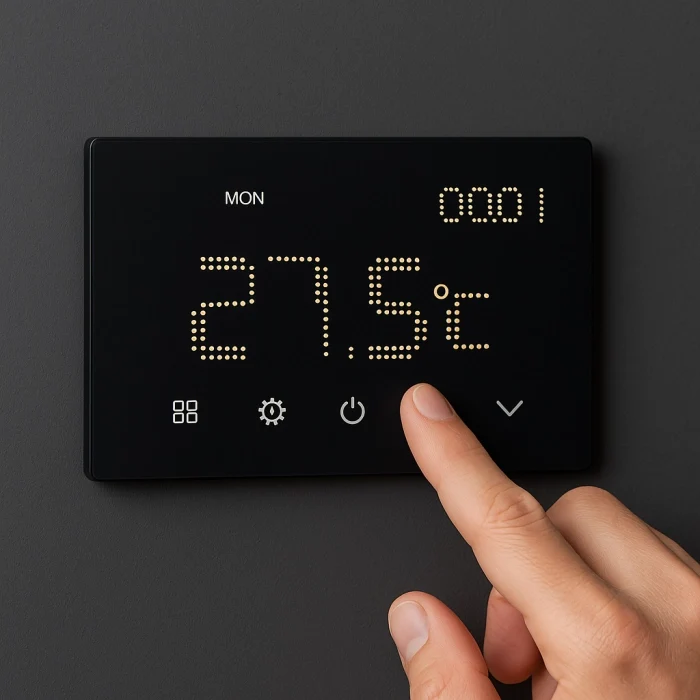 Termostato Programmabile da Incasso ET4302 Nero - Display Touch 230 volt (Modello Stand-Alone)