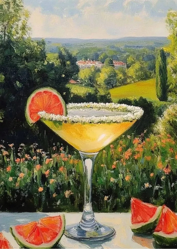 Cocktail di lime paesaggio di campagna Fine Artic
