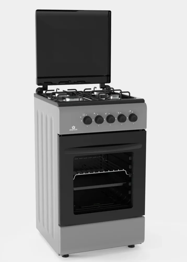 Staylux Cucina gas con forno gas 4 Fuochi 50x50 cm colore GRIGIO