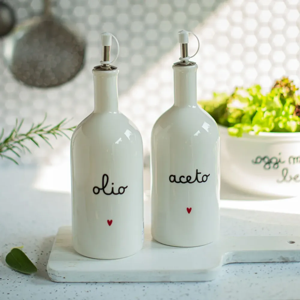 Bottiglia per Aceto Vetro con Cuore – 600 ml