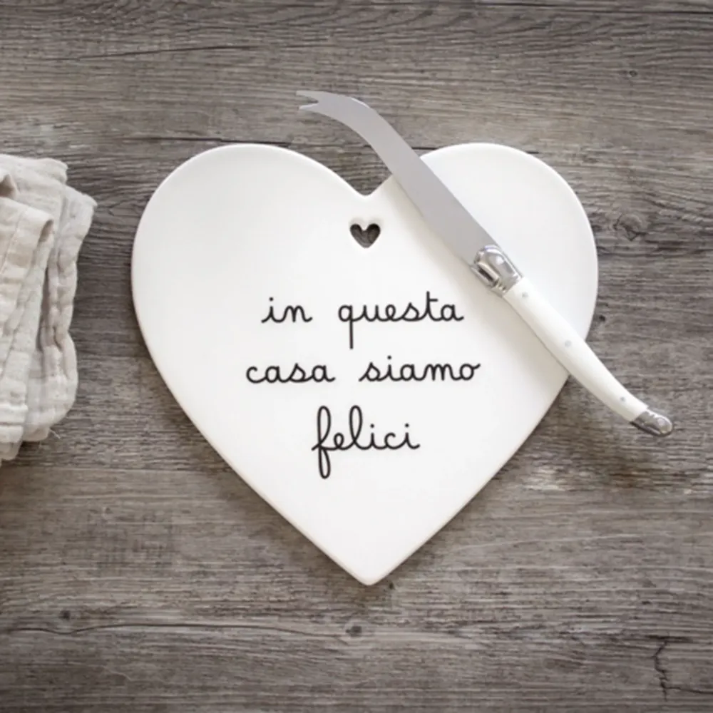 Sottopentola Cuore “ Questa Casa Siamo Felici” Simple Day