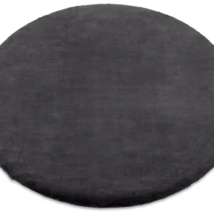 Tappeto BUNNY cerchio anthracite IMITAZIONE PELLICCIA DI CONIGLIO cercle 100 cm