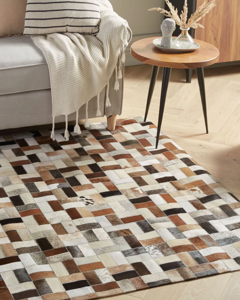 Tappeto rettangolare pelle 160 x 230 cm CESME