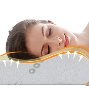 Ecosafeter Cuscino sagomato memory foam - Cuscino cervicale ortopedico per il sonno profondo, cuscino ipoallergenico lavab...