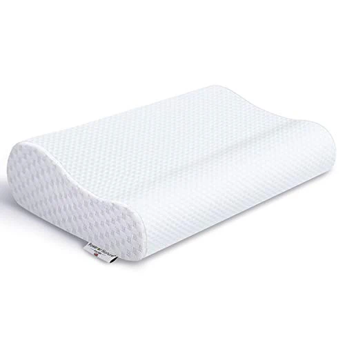 LAMB Power Nature Cuscino Cervicale Memory Foam, Cuscino, Guanciale Bianco