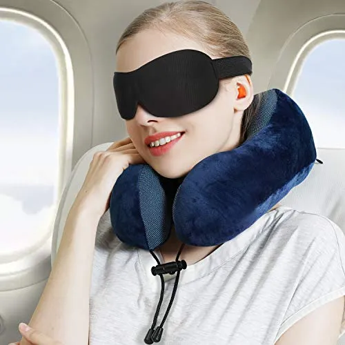 Cuscino da viaggio memory foam – Da Viaggio Memory Foam Blu Scuro