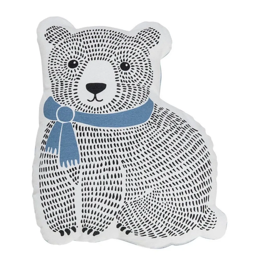 Bloomingville - Cuscino orso azzurro
