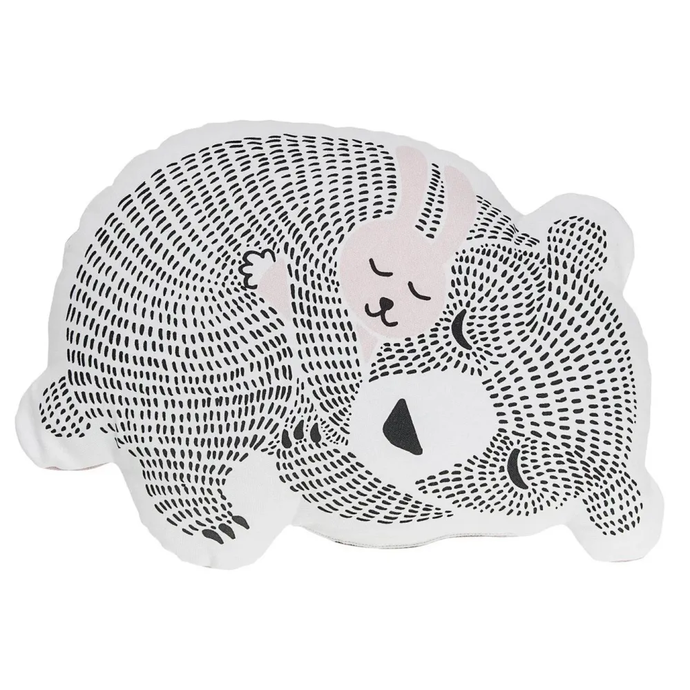 Bloomingville - Cuscino orso rosa