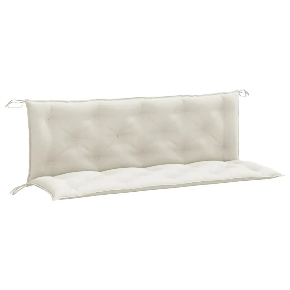 Confortevole Ergonomico Cuscini Panca Giardino 2pz Crema Mélange 150x50x7 cm Tessuto