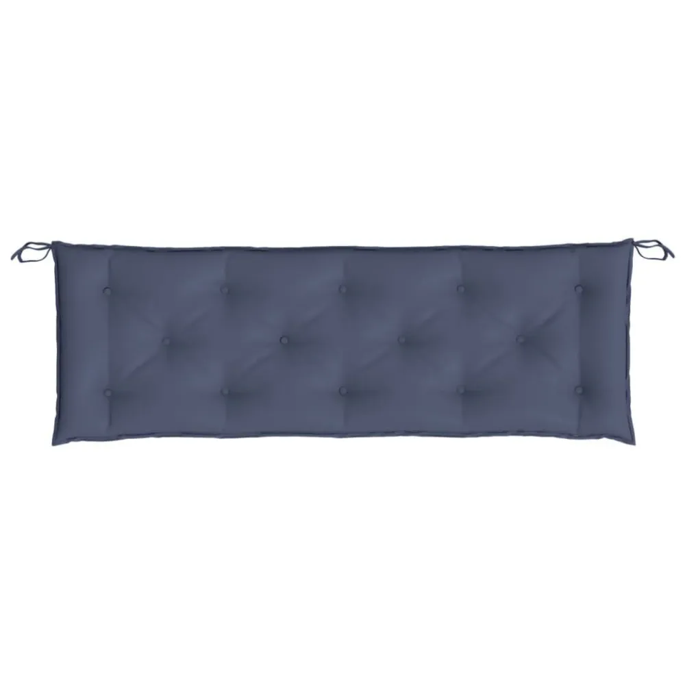Confortevole Ergonomico Cuscino Panca Giardino Blu Marino 150x50x7 cm Tessuto Oxford