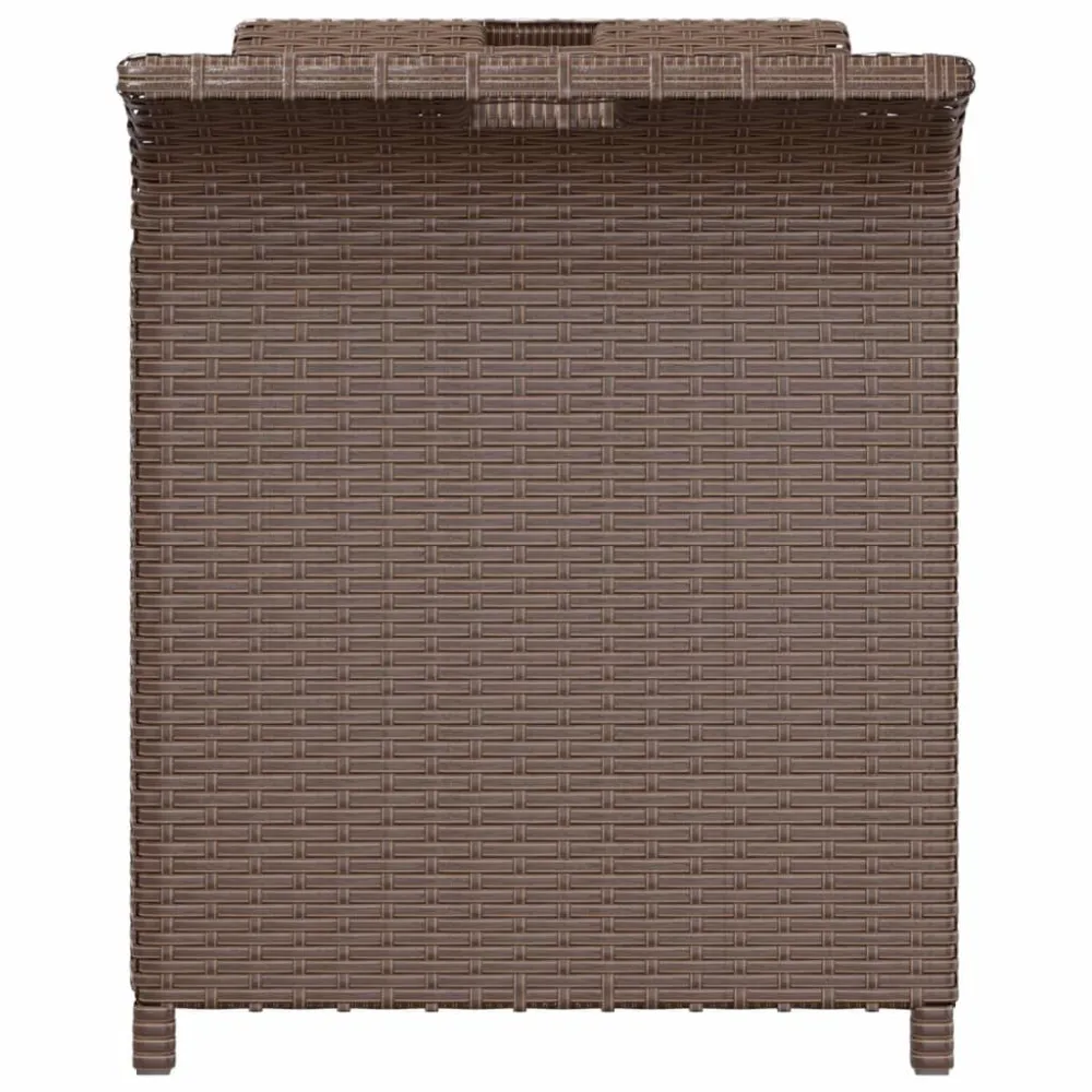 Confortevole Ergonomico Panca da Giardino con Cuscino Marrone 116x46x57cm Polyrattan