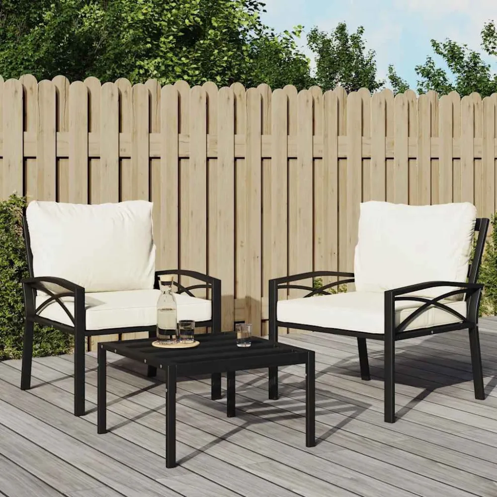 Confortevole Ergonomico Sedia da Giardino con Cuscini Sabbia 68x76x79 cm Acciaio