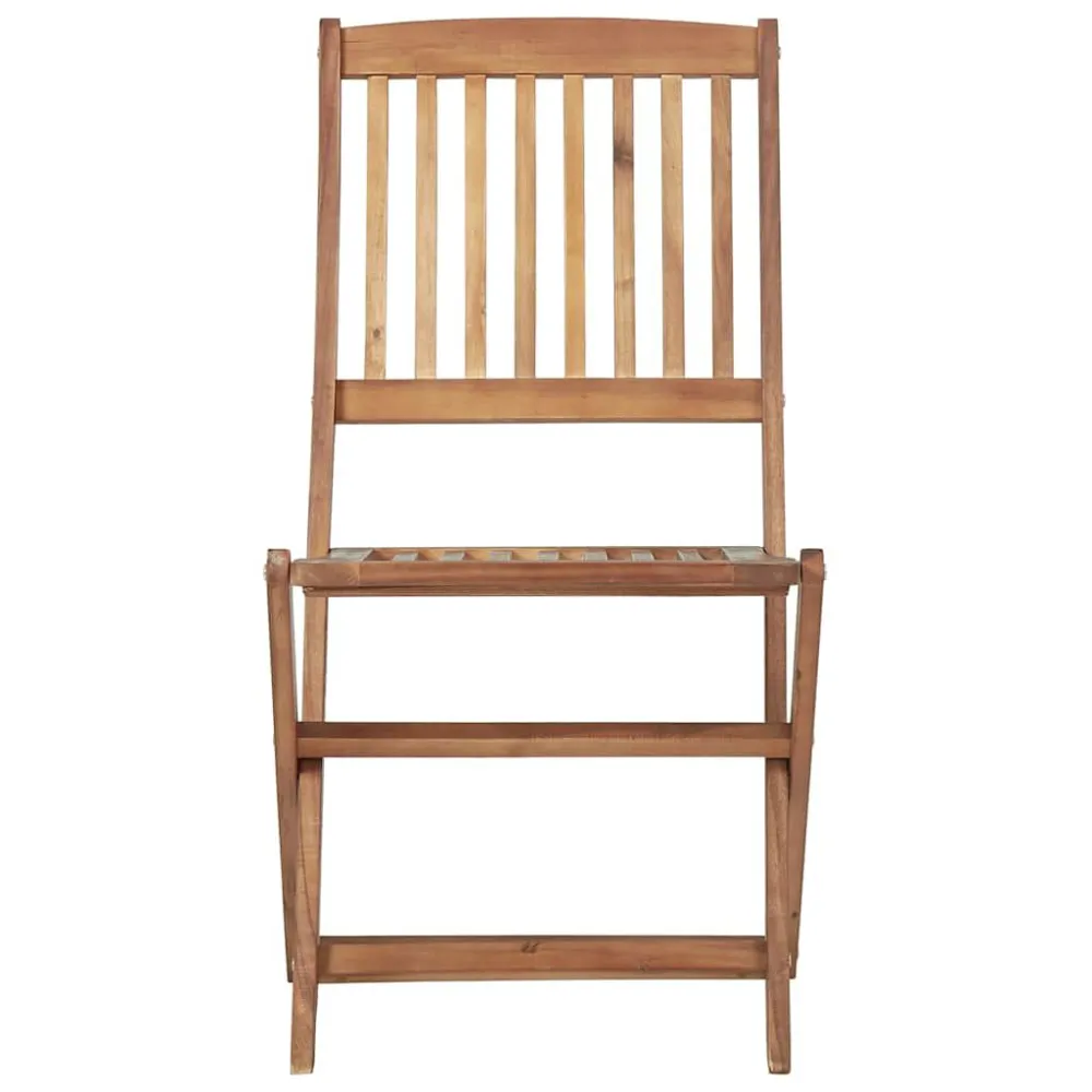 Confortevole Ergonomico Sedie da Giardino Pieghevoli 4 pz con Cuscini Massello Acacia