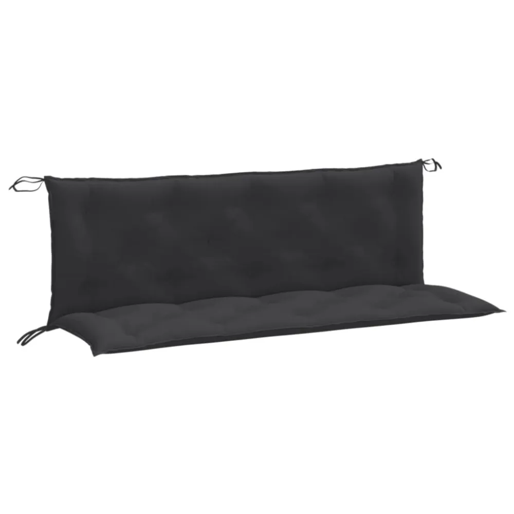 Cuscini Panca Giardino 2pz Antracite Mélange 150x50x7cm Tessuto Easy Storage