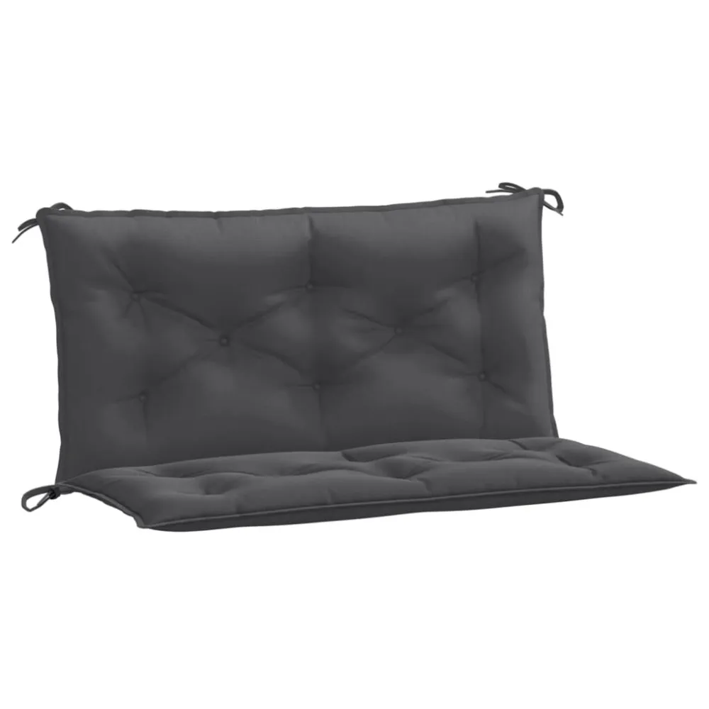 Cuscini Panca Giardino 2pz Antracite Mélange 100x50x7cm Tessuto con Cuscino Estraibile