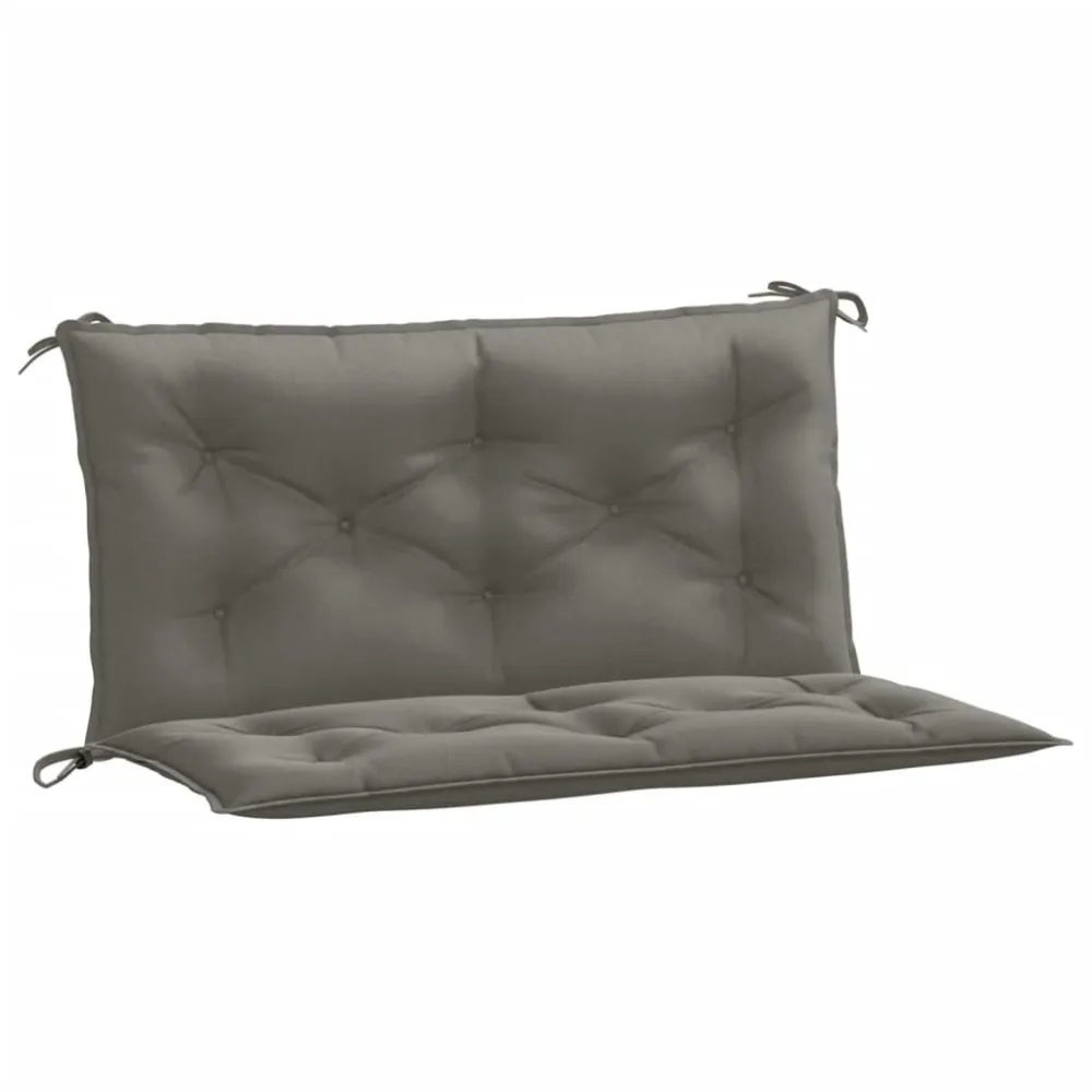 Cuscini Panca Giardino 2pz Grigio Cupo Mélange 100x50x7 cm