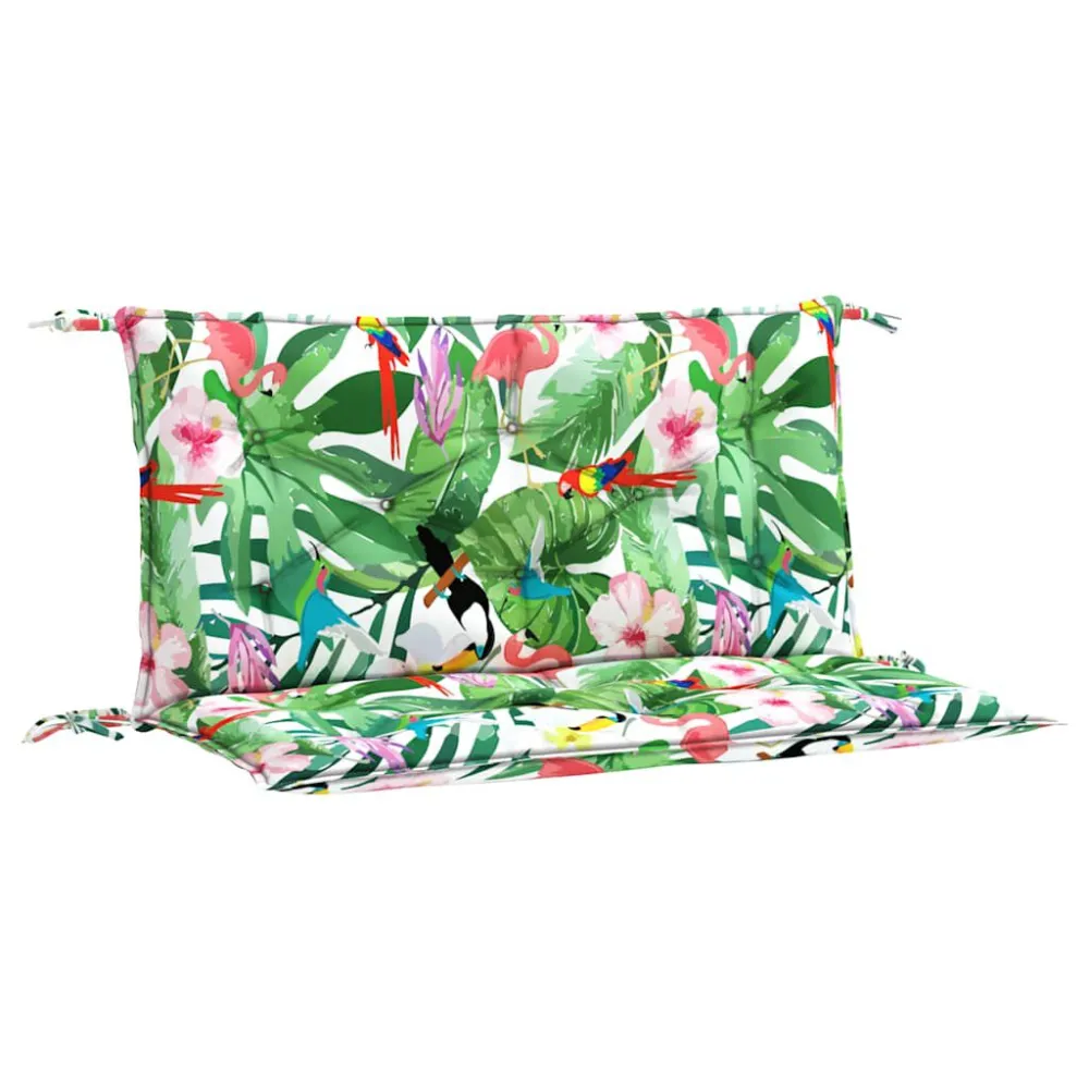Cuscini Panca da Giardino 2pz Multicolore 100x50x7cm Tessuto con Sistema di Montaggio Rapido