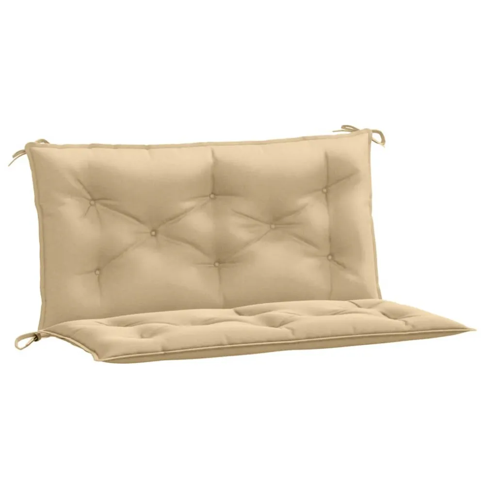 Cuscini Panca Giardino 2pz Nocciola Mélange 100x50x7cm Tessuto con Cuscino Estraibile