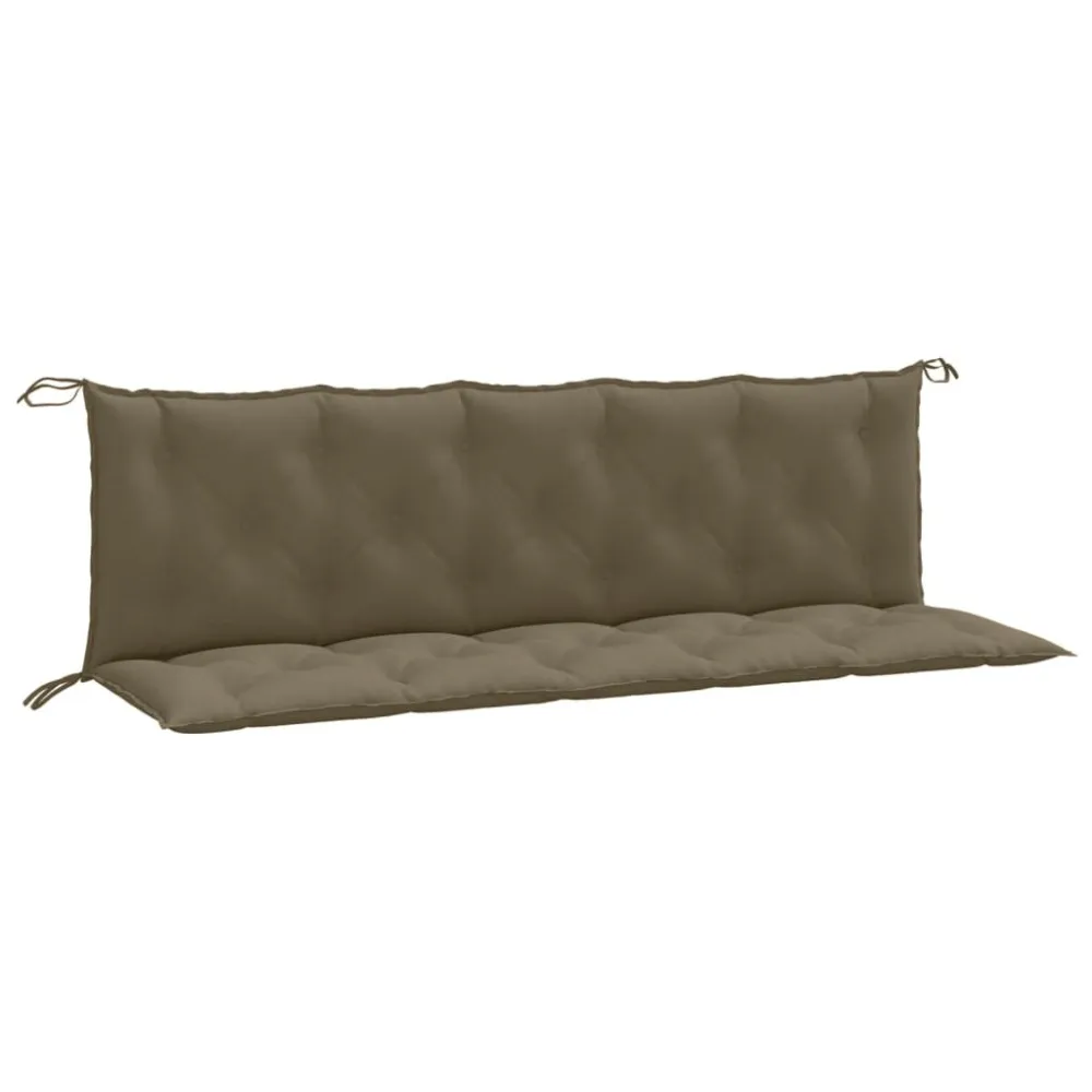 Cuscini Panca Giardino 2pz Tortora Mélange 180x50x7 cm Tessuto Colori Vivaci