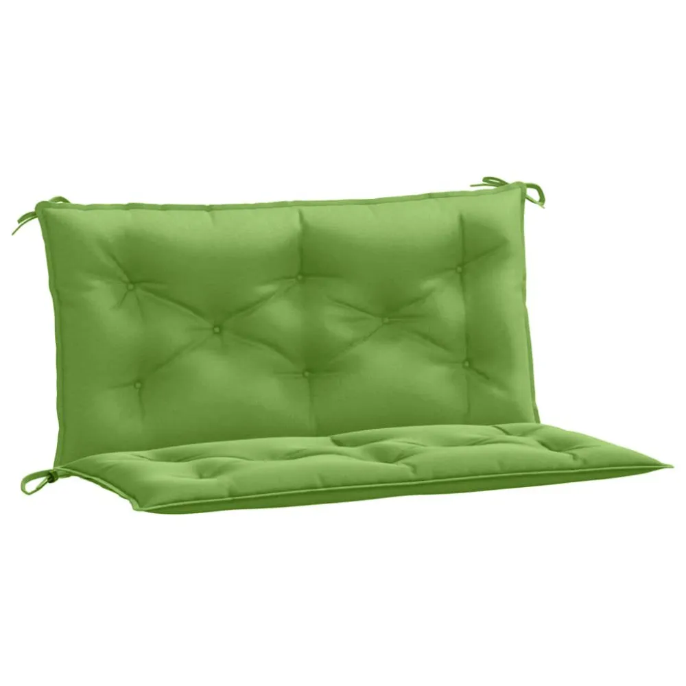 Cuscini Panca Giardino 2pz Verde Mélange 100x50x7cm Tessuto con Struttura Acciaio